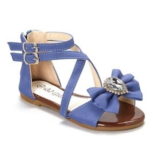 QQ Girl Blue Crisscross Julia Sandal - Girls 1